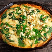 Spinach and Feta Quiche With Sweet Potato Crust
