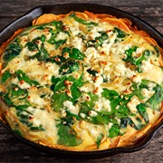 Spinach and Feta Quiche With Sweet Potato Crust