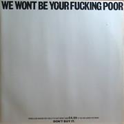 "We Won't Be Your Fucking Poor" Comp LP (Mortarhate)