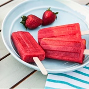 Strawberry Champagne Popsicles