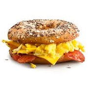 Bagel With Scrambled Eggs &amp; Bacon