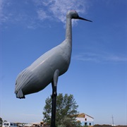 Sandy the World's Largest Sandhill Crane, Steel, North Dakota