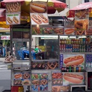 Hot Dog From New York City Street Vendor