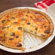 Sausage and Cheddar Quiche