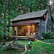 Live in a Log Cabin in the Woods