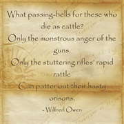 "Anthem for Doomed Youth" by Wilfred Owen