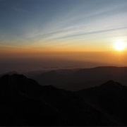 Watching Sunrise From the Peak of 3726 M High Mount Rinjani, Lombok, Indonesia