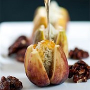Grilled Brie Stuffed Figs With Honey