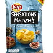 Ham, Cream Cheese, and Herbs Chips