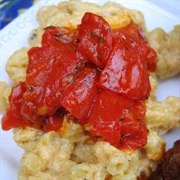 Macaroni and Cheese With Stewed Tomatoes