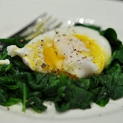 Poached Eggs on Spinach