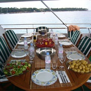 Lunch on Yacht