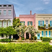 Rainbow Row on East Bay Street - Charleston, SC