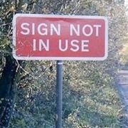 Sign Not in Use