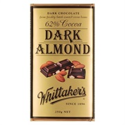 Whittakers Chocolate Block Dark Almond