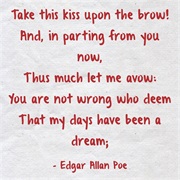 "A Dream Within a Dream" by Edgar Allan Poe