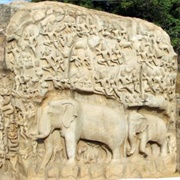 Descent of the Ganges (Arjuna's Penance) (C. 650 CE) Mahabalipuram, Tamil Nadu, India