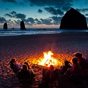 Make a Bonfire in the Beach