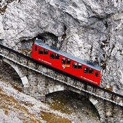 Worlds Steepest Cogwheel Train - Mt Pilatus, Swiss