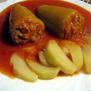 Töltött Paprika (Hungarian Stuffed Pepper)