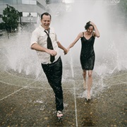 Run Through a City Fountain