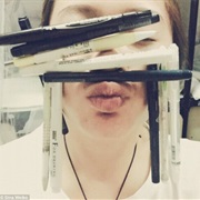 Balance a Pen on Your Nose