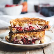 Brie, Raspberry, and Nutella Grilled Cheese Sandwich
