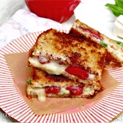 Strawberry Balsamic Brie Grilled Cheese Sandwich