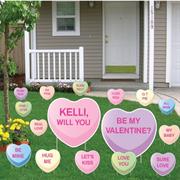 Flocked a Yard With Personalized Valentine Greetings. Big Funny Ca? Vi