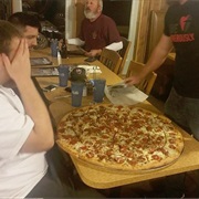 Jailhouse Pizza: 10 Lb 30 Inch Pepperoni Pizza With a Friend in an Hour