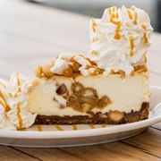 White Chocolate Caramel Macadamia Nut Cheesecake