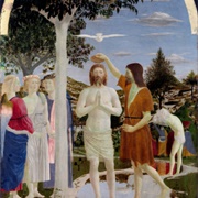 Piero Della Francesca: The Baptism of Christ (C. 1448-1450) National Gallery, London