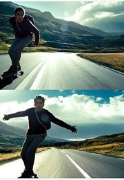 Winding Road Skateboarding -Secret Life of Walter Mitty (2013)