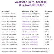 Kids' Sports Schedules