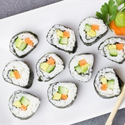 #55:  Appetizers and Snacks:  Rainbow Sushi