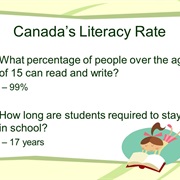 Canada's Literacy Rate Is Over 99%
