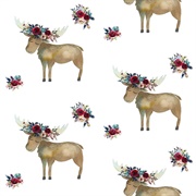 Bohemian Moose With Roses