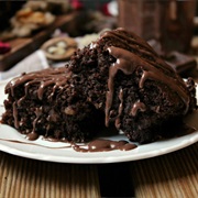 Chocolate Cherry Zucchini Brownie