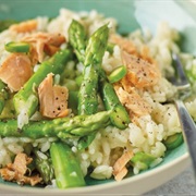 Salmon and Asparagus Risotto
