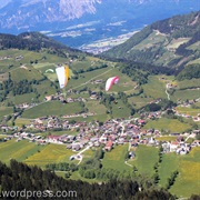 Paraglide Over Austria Alps