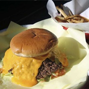 Chris Madrid&#39;s Tostada Bean Burger, San Antonio