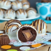 Chocolate Peanut Butter Cup Cookie Dough Truffles