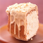 Angel Food Cake With Eggnog Custard Sauce