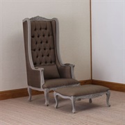 Grand Wing Chair With Ottoman