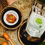 Spicy Andhra Mango Avakkya-Raw Mangoes Pickled in a Fiery Spice Mix in Sesame Oil