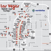 Las Vegas Strip (Stratosphere to Mandalay Bay), USA