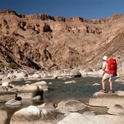 Hiking in Fish River Canyon, Nambia