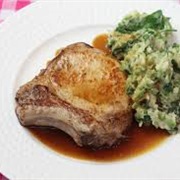 Spinaziestoemp Met Varkeslapjes/ Spinach Mashed Patatoes With Pork