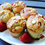 Strawberry White Chocolate Muffins