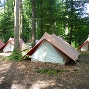 Im Zelt Übernachtet